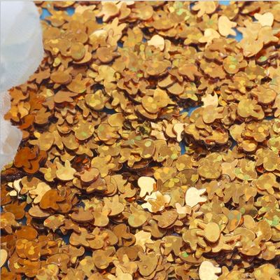 Animales de compañía Feliz Año Nuevo Pascua Sequined 4mm Conejo Cabeza de Pelota Stuffers y Ornamentación mano DIY Accesorios Piezas fluorescentes de vidrio