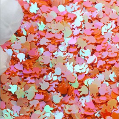 Animales de compañía Feliz Año Nuevo Pascua Sequined 4mm Conejo Cabeza de Pelota Stuffers y Ornamentación mano DIY Accesorios Piezas fluorescentes de vidrio