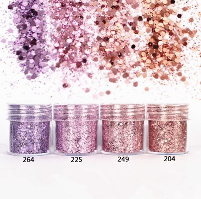 Se ofrecen mezclas personalizadas de chunky glitter para productos de poliéster a granel