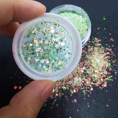Glitter de cuerpo mezclado de resina Glittering Bling círculo abierto en forma de arte de uñas artesanía en el Ramadán Graduación Día de San Valentín