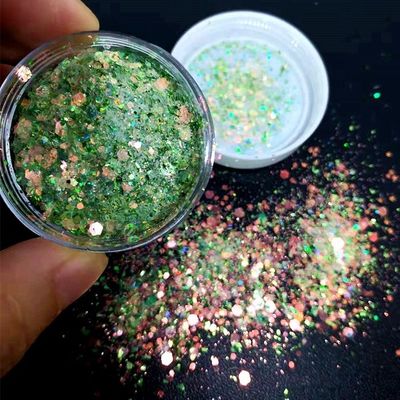 Glitter de cuerpo mezclado de resina Glittering Bling círculo abierto en forma de arte de uñas artesanía en el Ramadán Graduación Día de San Valentín