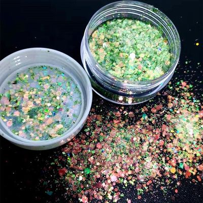Glitter de cuerpo mezclado de resina Glittering Bling círculo abierto en forma de arte de uñas artesanía en el Ramadán Graduación Día de San Valentín