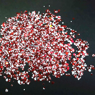 Suelta tu imaginación con puntos rojos y blancos brillante mezcla estilo de arte de uñas