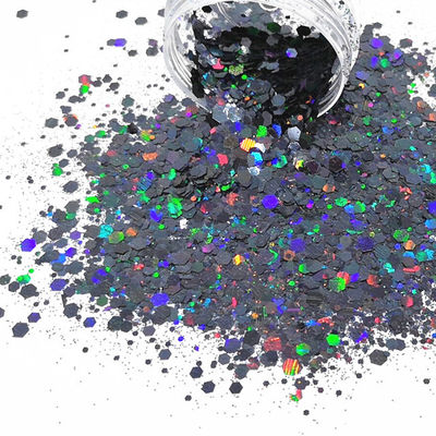 Holográfico de forma gruesa Cosmético Brillo a granel 56 colores para productos de belleza de uñas y red de distribución