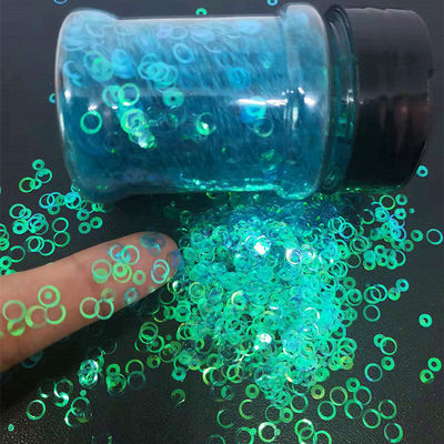 Embellecer Brillo Brillante Azul Cielo Brillante Bling Círculo abierto Formado en colores personalizados Validable