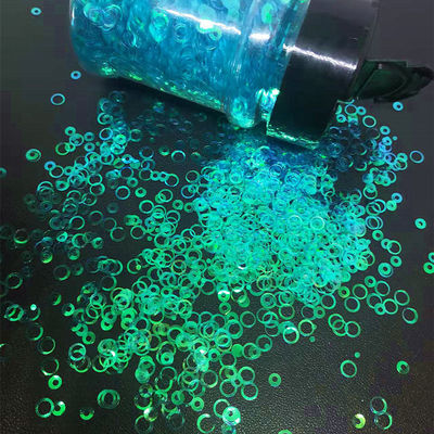 Embellecer Brillo Brillante Azul Cielo Brillante Bling Círculo abierto Formado en colores personalizados Validable