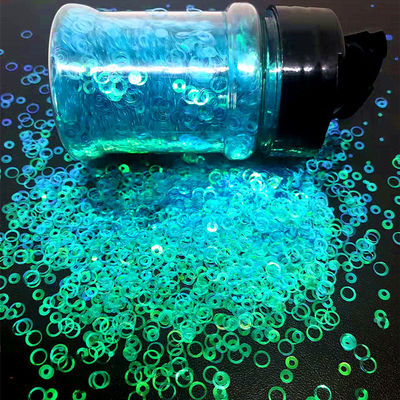 Embellecer Brillo Brillante Azul Cielo Brillante Bling Círculo abierto Formado en colores personalizados Validable
