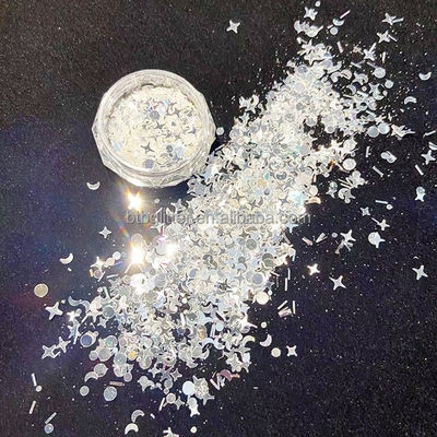 Resistente a los disolventes Flax Flash Mirror Plata High Flash Plata Anomal Estrella Luna Cuadruple Estrella Mezclado Brillo 180-200°C
