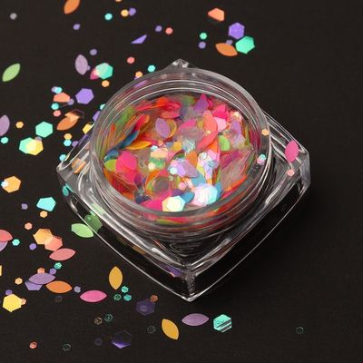 MOON Style YiWu ZY Poliéster Chunky Hexagonal en forma de brillo cosmético para el estilo de moda