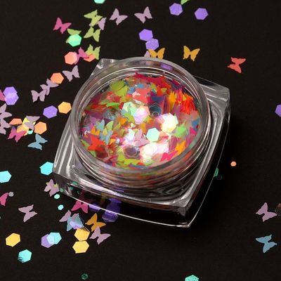 MOON Style YiWu ZY Poliéster Chunky Hexagonal en forma de brillo cosmético para el estilo de moda