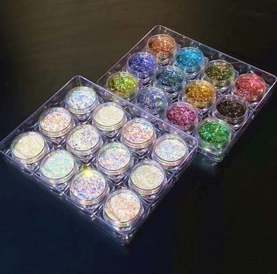 Glitter mezclado de Chunky Impresión de corte a presión Impresión de clavos Suministro de brillo Flasy