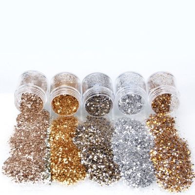 Mezcla popular Brillante de moda Color romántico Compacto Brillo Sombra de ojos / Polvo compacto para un excelente efecto de arte de uñas