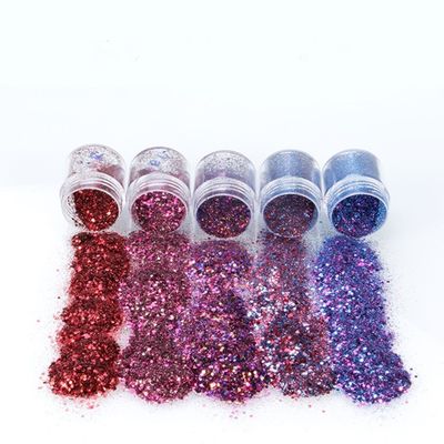 Mezcla popular Brillante de moda Color romántico Compacto Brillo Sombra de ojos / Polvo compacto para un excelente efecto de arte de uñas