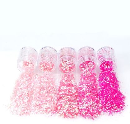 Mezcla popular Brillante de moda Color romántico Compacto Brillo Sombra de ojos / Polvo compacto para un excelente efecto de arte de uñas