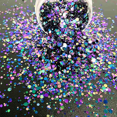 Excelente efecto de arte de uñas en el brillo de cambio de poliéster grueso para brillo de camaleón mixto