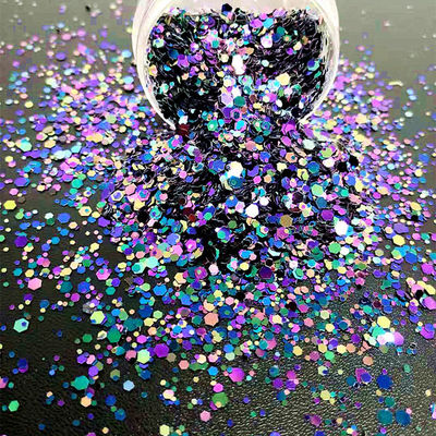 Excelente efecto de arte de uñas en el brillo de cambio de poliéster grueso para brillo de camaleón mixto