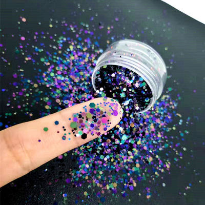 Excelente efecto de arte de uñas en el brillo de cambio de poliéster grueso para brillo de camaleón mixto