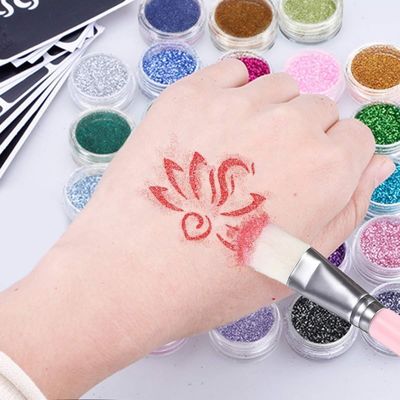 Conjunto de tatuajes de brillo ecológicos para la ocasión de Diwali No tóxico e hipoalergénico