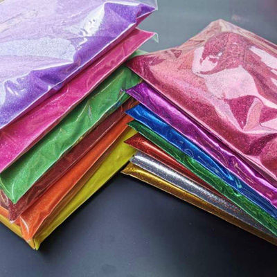 1 kg de bolsas de embalaje a granel Glitter fino y trozo en múltiples colores de PET ecológico para la aplicación de polvo de glitter de poliéster