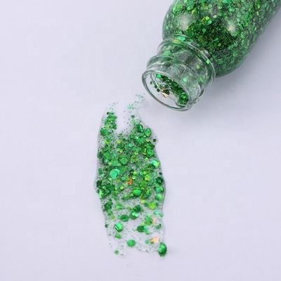 Artesanía Glitter Gel Cuerpo Sequins Sirena Piel Crema Brillante de larga duración Sombra de ojos para cabello y uñas de forma personalizada