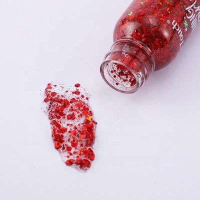 Artesanía Glitter Gel Cuerpo Sequins Sirena Piel Crema Brillante de larga duración Sombra de ojos para cabello y uñas de forma personalizada