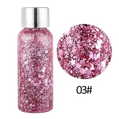 Artesanía Glitter Gel Cuerpo Sequins Sirena Piel Crema Brillante de larga duración Sombra de ojos para cabello y uñas de forma personalizada