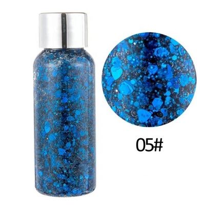 Artesanía Glitter Gel Cuerpo Sequins Sirena Piel Crema Brillante de larga duración Sombra de ojos para cabello y uñas de forma personalizada