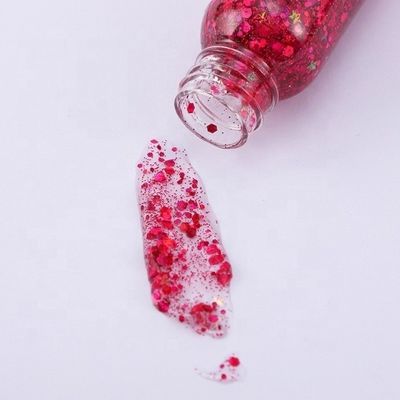 Artesanía Glitter Gel Cuerpo Sequins Sirena Piel Crema Brillante de larga duración Sombra de ojos para cabello y uñas de forma personalizada