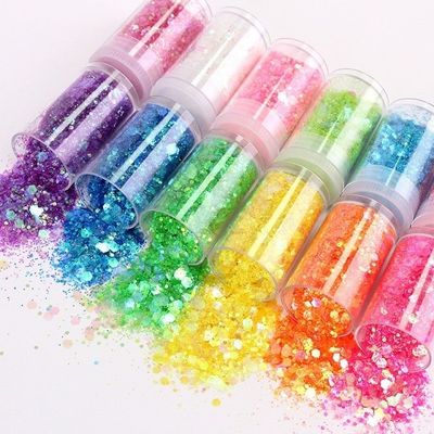 Velas ecológicas para hacer bombas de baño labios jabones resina tumblers arte uñas arte brillo pegatina uñas 10ml frasco polvo de uñas brillo