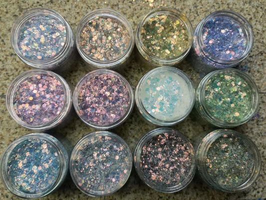 Mix Glitter Demonio de pupilas y confeti Sequins Ultrafin Mix Glitters 3D Decoración de arte de uñas para la ocasión de Navidad