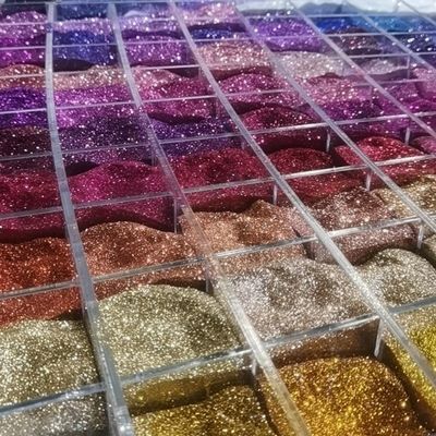 Color personalizado 1/128 Holo brillo y polvo de brillo holográfico para diseños personalizados