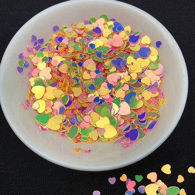 Glitter de uñas en forma de corazón de PVC personalizado Sequins Glitter transparente para otros suministros navideños