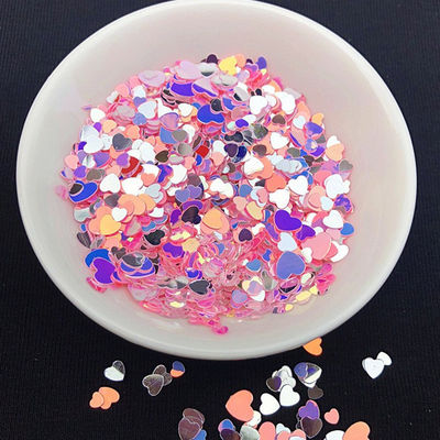 Glitter de uñas en forma de corazón de PVC personalizado Sequins Glitter transparente para otros suministros navideños
