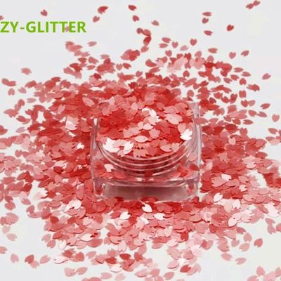 Impresión de corte a presión en forma de brillo en forma de mate Poly pétalos de flores en forma de brillo Perfecto para decoraciones de mesa de boda