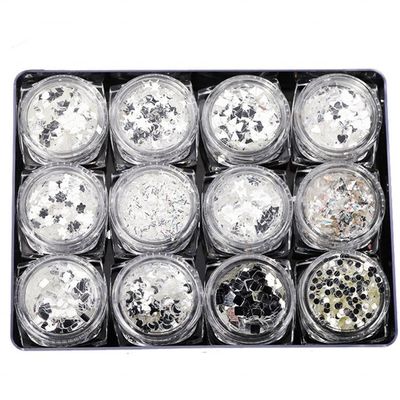Otros suministros navideños Slinky Silver Glitter Cosmético Metálico Ultra Fine y Chunky Glitter para proyectos de bricolaje