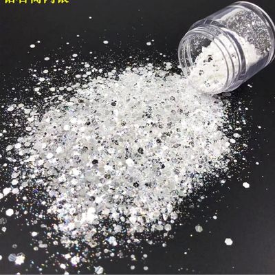 Otros suministros navideños Slinky Silver Glitter Cosmético Metálico Ultra Fine y Chunky Glitter para proyectos de bricolaje