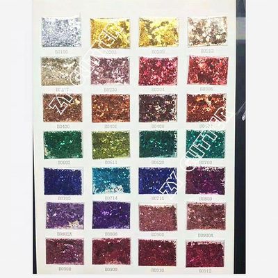 Colorido Brillo Polvo Arte de uñas Artesanías Decoraciones para interiores Navidad Fiestas Holográfico Poliéster Chunky mezclas a granel