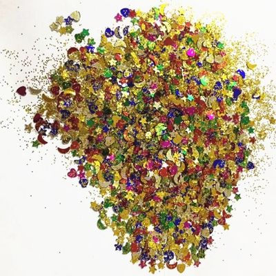 Persona sombra de ojos de Navidad Brillo mezclado Sequins Chunky PVC Luna Corazón Pentacle Goteo Relleno Cosmético Vestido Navidad