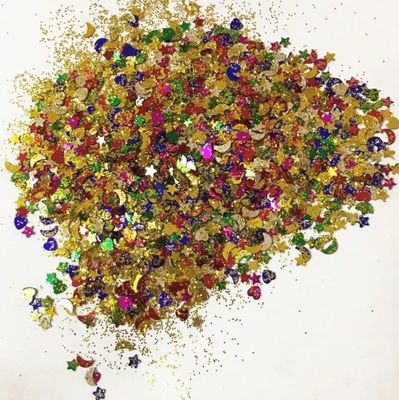 Persona sombra de ojos de Navidad Brillo mezclado Sequins Chunky PVC Luna Corazón Pentacle Goteo Relleno Cosmético Vestido Navidad