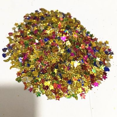 Persona sombra de ojos de Navidad Brillo mezclado Sequins Chunky PVC Luna Corazón Pentacle Goteo Relleno Cosmético Vestido Navidad