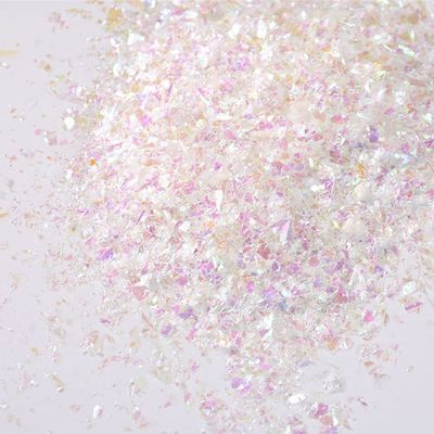 Mezclas Fragmentos de papel de caramelo de fiesta Ilusión colorida Color de vidrio roto Adesivo de caramelo Ornamento de papel de diamante blanco Lente Brillante