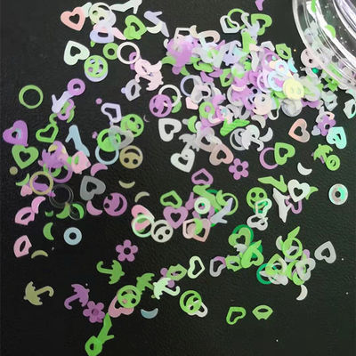 12 colores vibrantes para bricolaje Glitz Galore mezcla de calidad cosmética Glitter Formas de color neón Glitter Sequins en materiales ecológicos