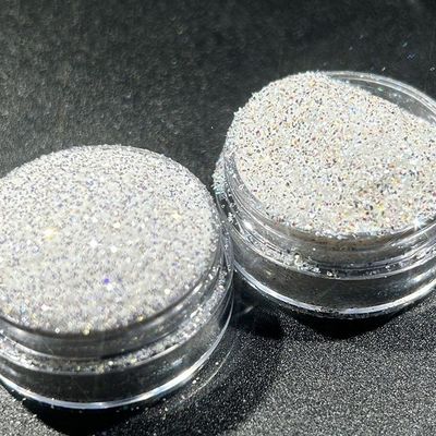 Tamaño de bricolaje Diamante Polvo Brillo Plata Brillo Polvo Destacar el maquillaje de la fiesta Un cambio de juego para la belleza de las uñas