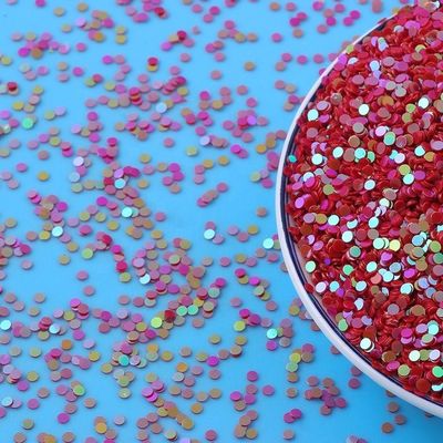 PET ecológico 2mm 3mm Sequins circulares de uña artesanal Brillo ecológico y PET ecológico