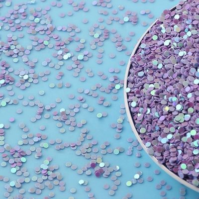 PET ecológico 2mm 3mm Sequins circulares de uña artesanal Brillo ecológico y PET ecológico