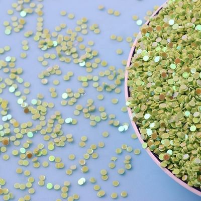 PET ecológico 2mm 3mm Sequins circulares de uña artesanal Brillo ecológico y PET ecológico