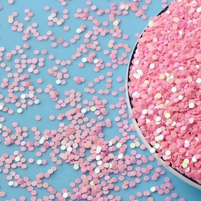 PET ecológico 2mm 3mm Sequins circulares de uña artesanal Brillo ecológico y PET ecológico
