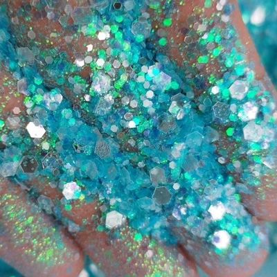 Funky Glitter Iriscence arco iris Brillo para las uñas Art Decoraciones de fiesta de interior Decoraciones de Navidad de tamaño mixto