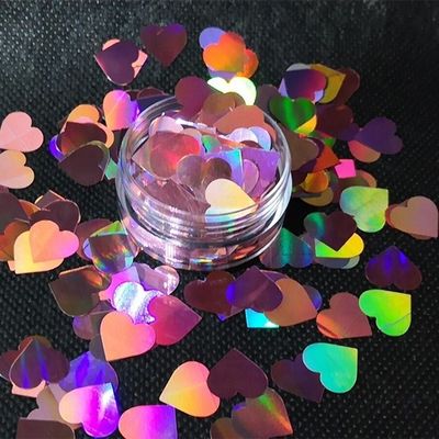 12mm Corazón rosa Brillo PVC Poliéster Formas de moda Estrellas de metal Número Fiesta de bodas Decoración de San Valentín Artesanía para el hogar