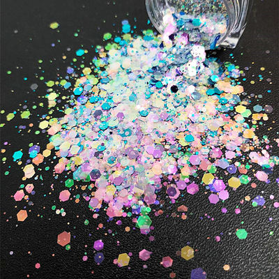 1 color Impresión de corte a presión Chunky Glitter Forma Glitter Colorido Brillante Chunky Mix